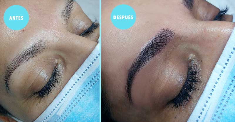 antes y despues del microblading de cejas en guadalajara | spas guadalajara