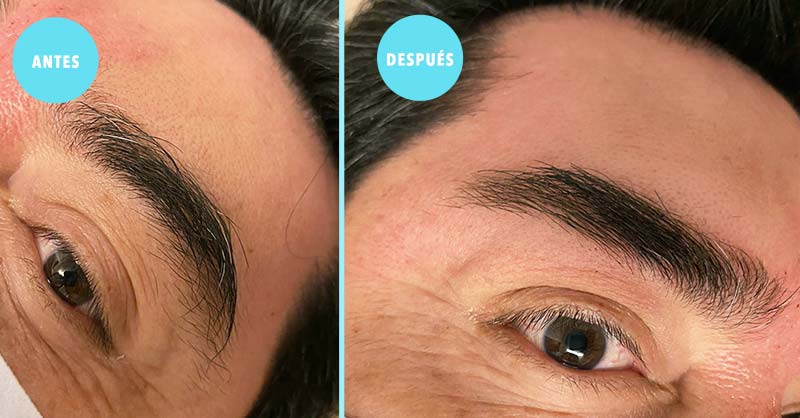 cejas pelo a pelo para hombres antes y después | estetica y spa para caballeros en guadalajara | spas en guadalajara