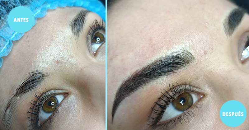 cejas hibridas en guadalajara | microshading antes y despues | spas guadalajara