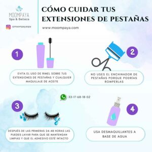 como cuidar tus extensiones de pestañas | pestañas una a una en guadalajara | spa mexico