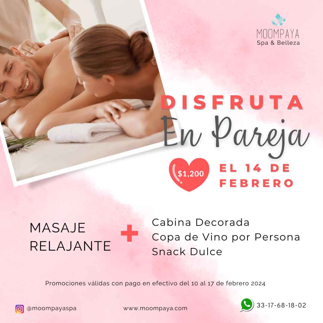 Paquete Spa para Dos personas, Precio $1,200